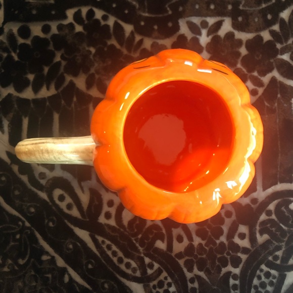 JOHANNA PARKER DESIGNS NEW VINTAGE STYLE PUMPKIN COFFEE MUG NEVER USED HALLOWEEN - Picture 4 of 7